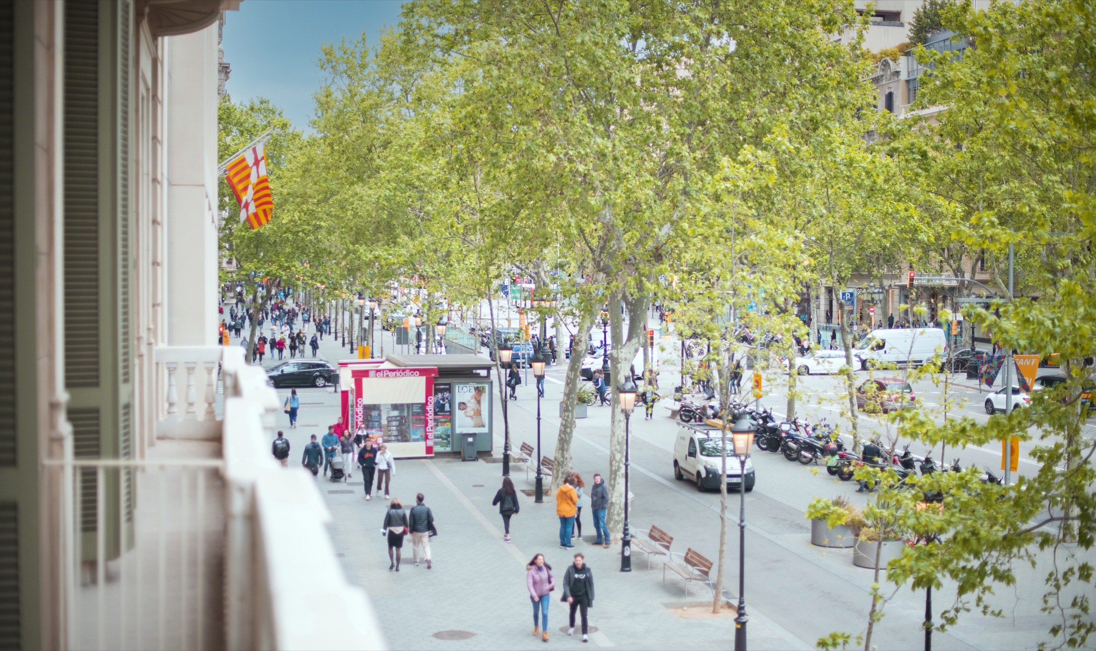 Suite Bella vista al Passeig de Gràcia des del balcó